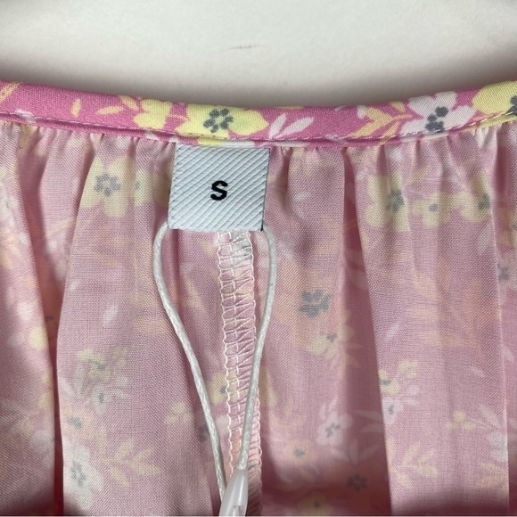 Made With Love Floral Pleated Flowy Midi Dress with Pockets Women's Small NEW - Picture 8 of 10